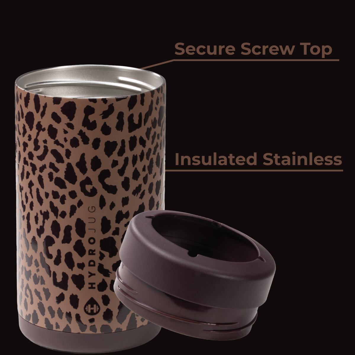Brown Leopard - Standard 16oz Can Cooler Can Cooler (16oz)