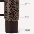 Brown Leopard - Coffee Traveler 20oz