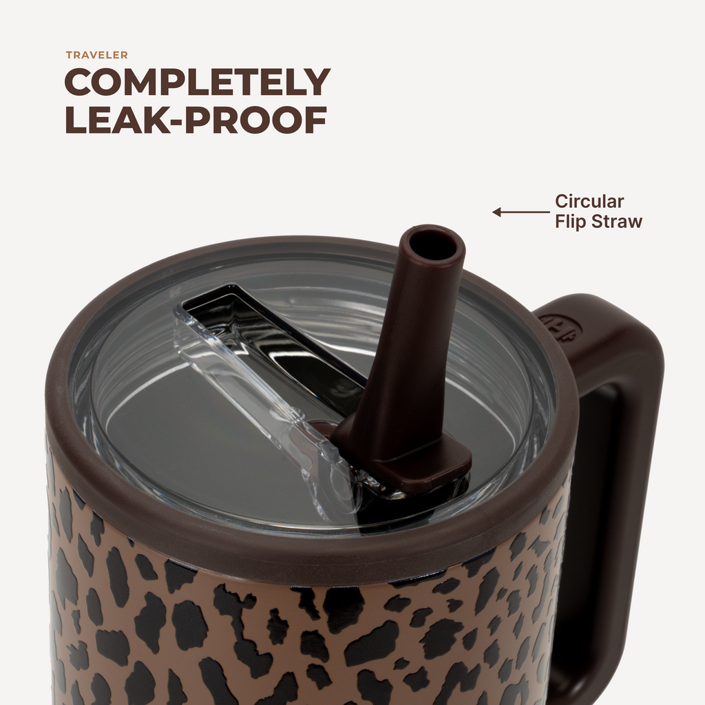 Brown Leopard Traveler (40oz)