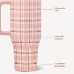 Pillow Talk Plaid Traveler (32oz)